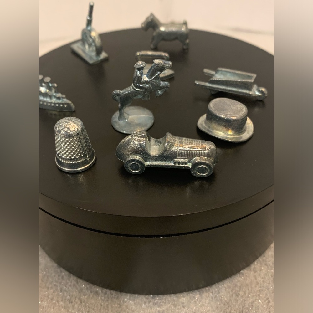 monopoly game pieces includes 9 pcs set vintage